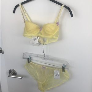 Yellow mini Holliday lingerie set